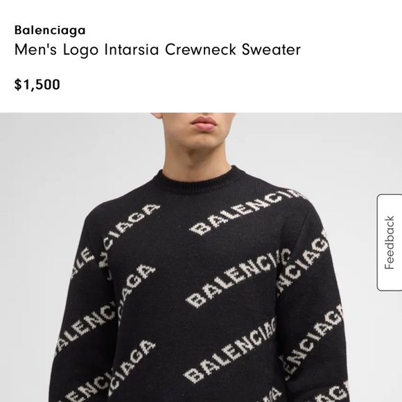 Men’s Balenciaga Sweater-  XS. Fits like a women’s Medium.SCAMMERS I WONT TEXT U - Picture 2 of 6